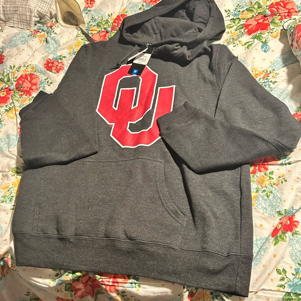 Top of the World Gray and Red OU Sweater